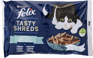 Teljes értékű állateledel felnőtt macskáknak, halas válogatás, 4x80 g Felix