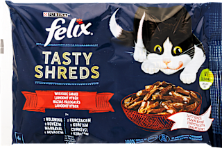 Teljes értékű állateledel felnőtt macskáknak, házias válogatás, 4x80 g Felix