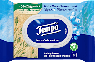 Feuchtes Toilettenpapier mit Meeresmineralien Tempo