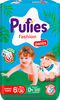 Пелени гащички Fashion&Nature, Extra Large, Размер 6 (15+ kg) Pufies