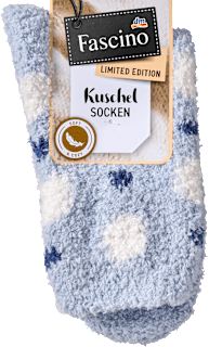 Kuschelsocken mit Punkte-Muster blau Gr. 39-42 Fascino