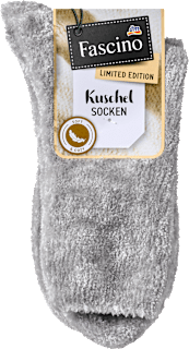 Kuschelsocken mit Chenille-Garn grau Gr. 39-42 Fascino