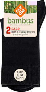 Komfort-Socken Bambus schwarz Gr. 39-42 nur die