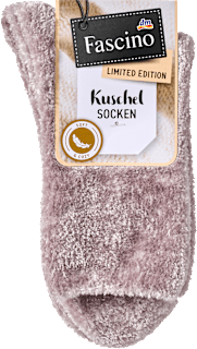 Kuschelsocken mit Chenille-Garn rosa Gr. 39-42 Fascino