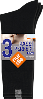 Passt Perfekt Socken schwarz Gr. 39-42 nur der