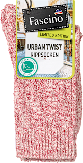 Socken in Mouliné-Optik rot Gr. 35-38 Fascino