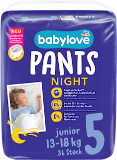 Nočne hlačne plenice 5, 13-18 kg babylove