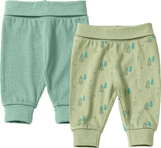 Hosen mit Mitwachsfunktion, Baum-Muster & Ripp-Struktur, grün, Gr. 56 ALANA