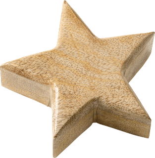 Holzstern, braun (10 cm) Dekorieren & Einrichten