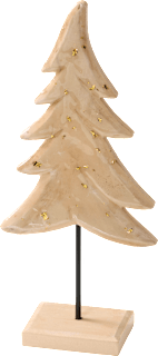Holzaufsteller, Baum mit Kunststoffbeschichtung, beige-gold Dekorieren & Einrichten