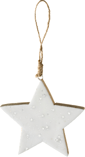 Holzstern mit Sterne, weiß BOLTZE