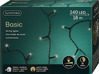 Lichterkette Basic, warmweiß (240 er) Dekorieren & Einrichten