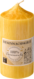 Stumpenkerze Bienenwachs Struktur 120/55 mm  Steinhart KERZEN