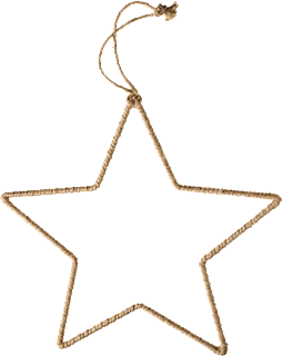Metallstern aus Jute (30 cm), braun  Dekorieren & Einrichten