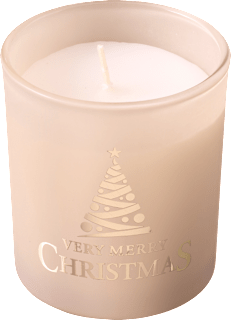 Duftkerze im Glas, beige-gold Dekorieren & Einrichten