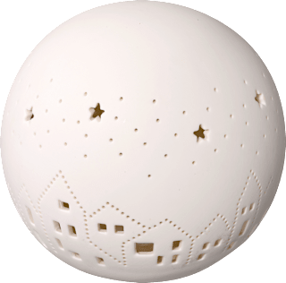 LED-Kugel aus Porzellan (7 cm) Dekorieren & Einrichten