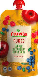 Voćni pire - jabuke, malina i borovnica Fruvita
