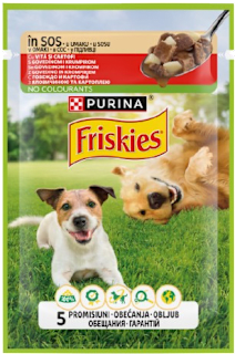 Hrană umedă câine adult vită Friskies