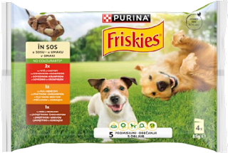 Hrană umedă pentru câine junior Mix Friskies