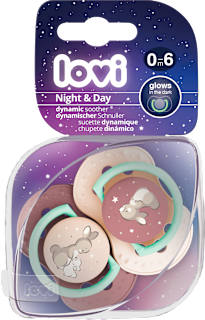 Smoczek 0-6m Night&Day Girl LOVI