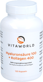 vitaworld Hyaluronsäure 100+ Kollagen 400 Kapseln 120 St vitaworld