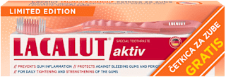 aktiv pasta za zube + četkica za zube gratis LACALUT
