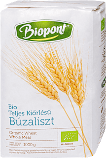 Bio teljes kiőrlésű búzaliszt Biopont