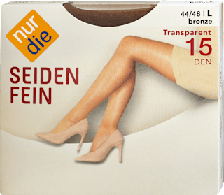 Seidenfein Strumpfhose schwarz 15 DEN, Gr. 44/48 nur die