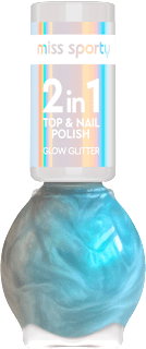 Fedőlakk, Glow Glitter - Nr. 060 Blue miss sporty