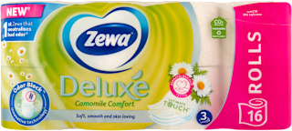 Hârtie igienică Albă cu Mușețel Deluxe 3 straturi Zewa