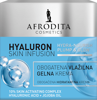 Vlažilna gelna krema za obraz Hyaluron Skin Infusion AFRODITA