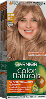 Vopsea de păr permanentă 8.13 Blond bej deschis GARNIER Color naturals