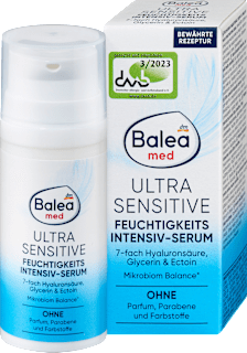 Vlažilni serum ULTRA SENSITIVE s 7-kratno hialuronsko kislino Balea med
