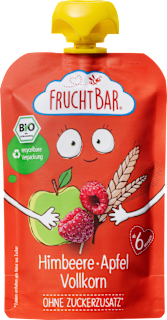 Quetschie Bio Himbeere, Apfel und Vollkorn ab 6 Monaten FruchtBar
