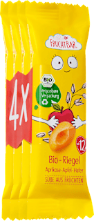 Fruchtriegel mit Getreide Aprikose, Apfel, Hafer, ab 1 Jahr, (4x23 g) FruchtBar