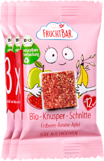 Kindersnack Knusper-Schnitte Erdbeere-Banane, ab 1 Jahr (3x23 g) FruchtBar
