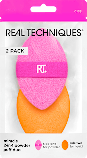 Make-up Schwamm 2er Set Miracle 2in1 Powder Puff REAL TECHNIQUES