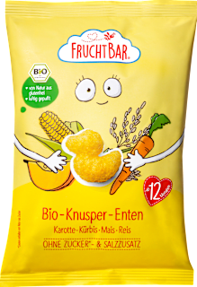 Kindersnack Bio Knusper Enten Karotte,Kürbis, Mais und Reis ab 12 Monaten FruchtBar