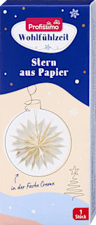 Stern aus Papier, creme Profissimo