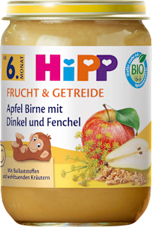 Frucht & Getreide Apfel Birne mit Dinkel und Fenchel ab dem 6. Monat HiPP