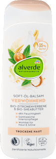Soft-Öl-Balsam Verwöhnend Bio-Zitronenverbene, Bio-Sheabutter alverde NATURKOSMETIK