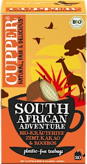 Kräutertee "South African Adventure" mit Zimt, Kakao & Rooibos (20 Beutel) Cupper