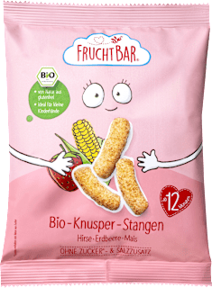 Kindersnack Knusper-Stangen Hirse, Erdbeere, Mais ab 1 Jahr FruchtBar