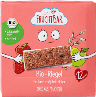 Fruchtriegel Erdbeere, Apfel, Hafer ab 3 Jahren (6x23 g) FruchtBar