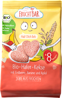Babykekse Hafer-Kekse, mit Erdbeere, Banane und Apfel ab 8 Monaten FruchtBar