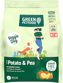 Trockenfutter Hund mit Kartoffel & Erbse, veggie Green Petfood