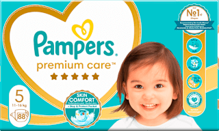 Premium Care pelene, junior, vel 5 (11 - 16 kg) Pampers Premium Care