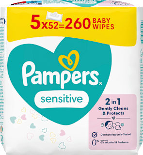 Feuchttücher sensitive (5x52 St) Pampers