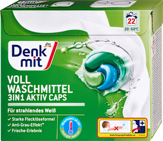 Pracie kapsuly na bielu bielizeň 3in1 Aktiv Caps Denkmit