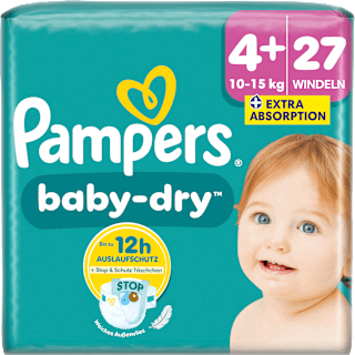 Windeln Baby Dry Gr. 4+ Maxi Plus (10-15 kg) Pampers